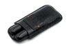 Havana Alligator Grain Saddle Cigar Case - Black