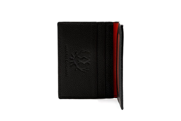 Hemingway Italian Saddle Leather ID Wallet - Grey Camo