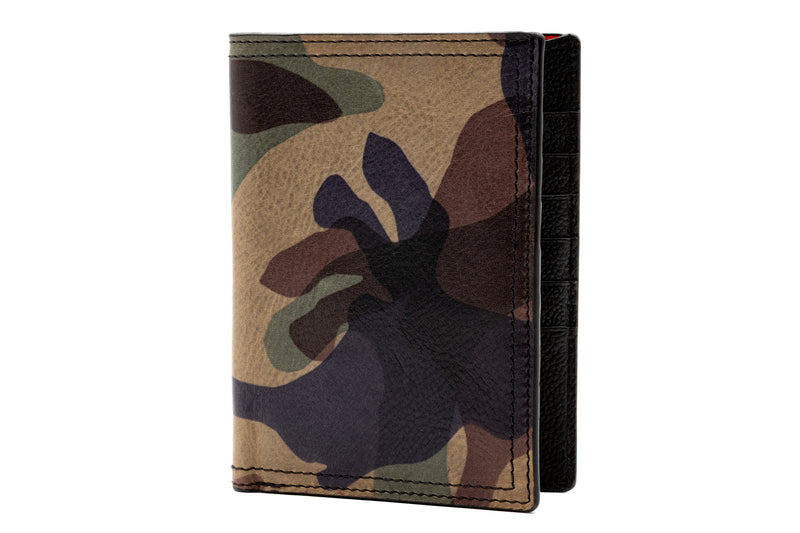 Hemingway Italian Saddle Leather Passport Hipster - Grey Camo