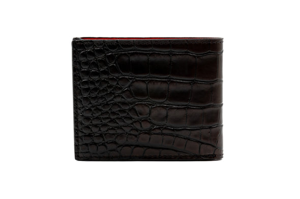 Bill Alligator Grain Billfold - Walnut