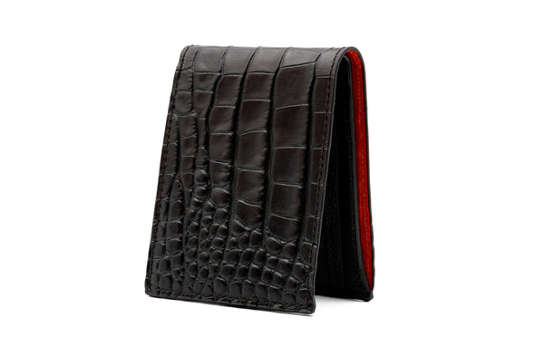 Bill Alligator Grain Billfold - Walnut