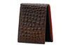 Bill Alligator Grain Leather Billfold - Chestnut