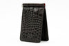Bill Alligator Grain CC Money Clip - Walnut