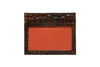 Bill Alligator Grain Leather Executive ID Card Case - Chestnut