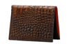 Bill Alligator Grain Leather Passport Hipster - Chestnut