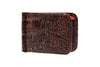 Jacob Matte Alligator Credit Card Money Clip - Camo