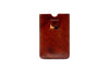 Artisan Italian Saddle Leather Pull Tab Card Case - Antique Chestnut