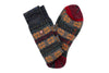Fairisle Andean Alpaca Yarn Socks - Charcoal