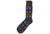 Fairisle Alpaca Yarn Socks - Bark
