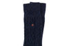 Cashmere Cable Andean Alpaca Socks - Navy