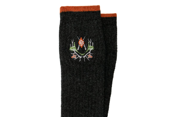 Royal Sporting Alpaca Yarn and Pima Cotton Socks - Charcoal