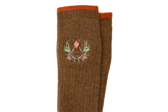 Royal Sporting Alpaca Yarn and Pima Cotton Socks - Oak
