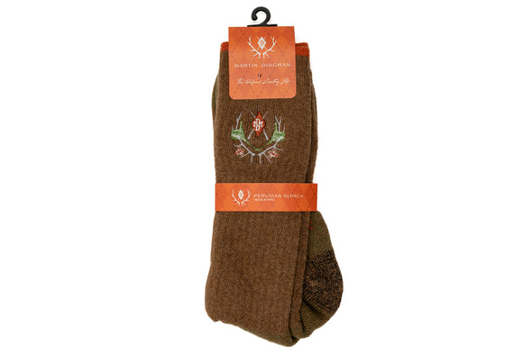 Royal Sporting Alpaca Yarn and Pima Cotton Socks - Oak