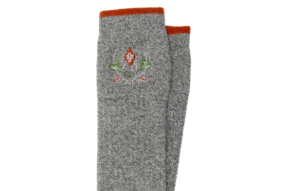 Royal Sporting Alpaca Yarn and Pima Cotton Socks - Heather Grey