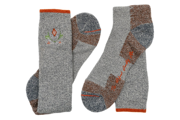 Royal Sporting Alpaca Yarn and Pima Cotton Socks - Heather Grey