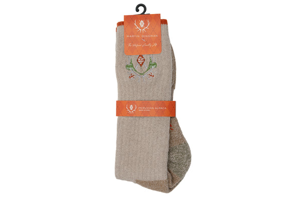Royal Sporting Alpaca Yarn and Pima Cotton Socks - Oatmeal