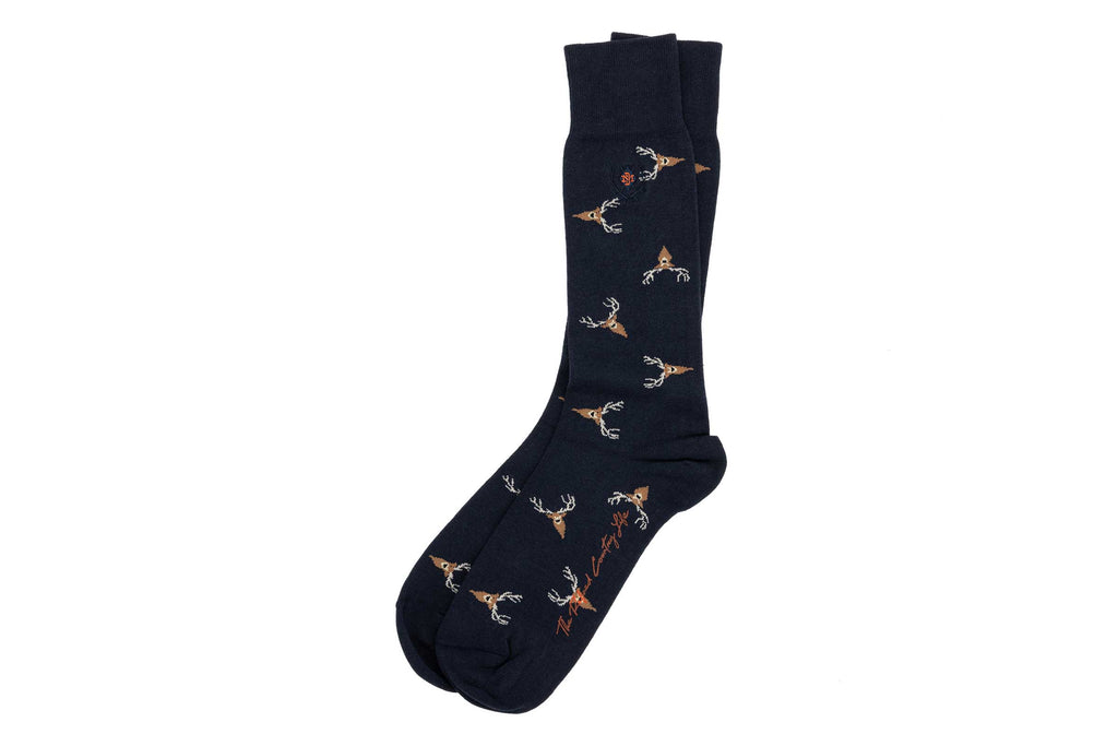 Fancies Peruvian Pima Cotton Socks- Navy Buck