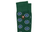 Floral Peruvian Pima Cotton Socks - Kelly Green