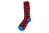 Floral Peruvian Pima Cotton Socks - Ragatta Red
