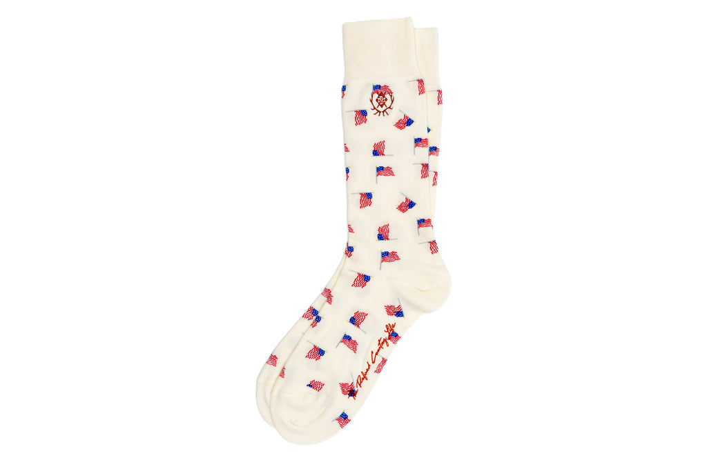 All American Peruvian Pima Cotton Socks - Antique White