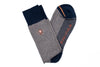 Puppy Tooth Peruvian Pima Cotton Socks - Navy