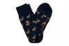 Elk Peruvian Pima Cotton Socks - Navy