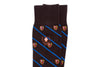 Club Check Peruvian Pima Cotton Socks - Walnut