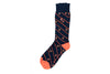 Club Check Peruvian Pima Cotton Socks - Navy