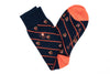 Club Check Peruvian Pima Cotton Socks - Navy