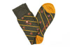 Club Check Peruvian Pima Cotton Socks - Military Green
