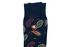 Paisley Peruvian Pima Cotton Socks - Navy