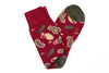 Paisley Peruvian Pima Cotton Socks - Ruby