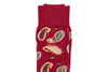 Paisley Peruvian Pima Cotton Socks - Ruby