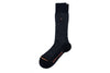 Herringbone Merino Wool Peruvian Pima Cotton Socks - Black