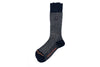 Herringbone Merino Wool Peruvian Pima Cotton Socks - Navy