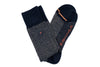 Herringbone Merino Wool Peruvian Pima Cotton Socks - Navy