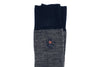 Herringbone Merino Wool Peruvian Pima Cotton Socks - Navy