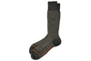 Herringbone Merino Wool Peruvian Pima Cotton Socks - Charcoal