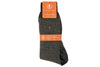 Herringbone Merino Wool Peruvian Pima Cotton Socks - Charcoal