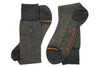 Herringbone Merino Wool Peruvian Pima Cotton Socks - Charcoal