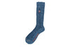 Cable Knit Andean Alpaca Yarn Socks - Steel Blue
