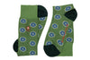 Floral Peruvian Pima Cotton Socks - Kiwi