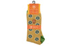 Floral Peruvian Pima Cotton Socks - Pineapple