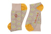 Floral Peruvian Pima Cotton Socks - Sand