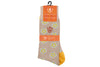 Floral Peruvian Pima Cotton Socks - Sand