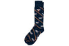 Wood Duck Peruvian Pima Cotton Socks - Navy