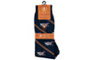 Wood Duck Peruvian Pima Cotton Socks - Navy
