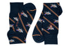 Wood Duck Peruvian Pima Cotton Socks - Navy