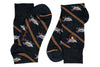 Wood Duck Peruvian Pima Cotton Socks - Charcoal