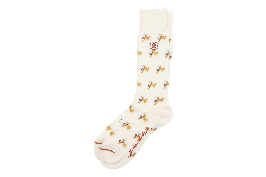 Fly Fishing Peruvian Pima Cotton Socks - Cream